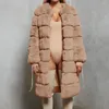 Women's Fur Women's 2022 Autumn Winter -Selling Imitation Coat Gededed Long Pluche Trench Spot