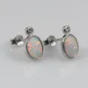 Dingle ￶rh￤ngen JLE1387 unik design enkel ￤ggformad eld opal grossist och detaljhandel kvinnors smycken
