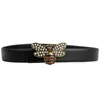 Ceinture décorative pour hommes et femmes Designer Inch 3 Red Diamond Bee Business Leisure Ceintures