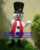 Vit snögubbe Snögubbe Maskot Dräkt Mascotte Vuxen Tecknad karaktär Outfit Kostym Circularize Flyer Marketplace Stormarknad No.1777