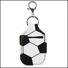 Party Favor Portable Sanitizer Holder Keychains Football Basketball Baseball Ball Sport Leather Keychain Pendant Bottle Er Drop Del Dhlzw