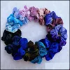 Bandos de borracha de cabelo Veet Scrunchie Hairband For Women Girls Elastic Brek Bands Acessórios para a cabeça Goma de cabeceira de cabelo Ponytail Holde Dhi6e