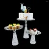 Bakeware Tools 1-3Pcs/lot Gold Silver Macaron Display Stand Cupcake Tower Rack Cake Stands Tray For Wedding Birthday Decorating