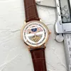 Top Brand Luxury Men Watches Moon Phase Business Mens Designer Watch V￩rine STRAP CUIR M￉CANIQUE AUTOMATIQU