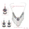 Necklace Earrings Set Afghan Vintage Coin Tassel Necklaces Hair Clips For Women Boho Ethnic Tribal Turkish Party