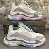 2022 Paris Crystal Bottom Triple S Sapatos Casuais Pai Tênis Plataforma Para Homens Mulheres Vintage Antigo Vovô Trainer EUR 36-45