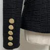 il designer Balman si adatta alle donne Blazer Donna Autunno di lusso Donna Blazer doppiopetto con cinture Abito piccolo femminile Jacquard con bottoni a forma di leone