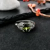 Ringos de cluster 925 Sterling Silver Emerald Gemstone Zircon Shine Cz for Women 6x8mm Moda Ring Party noivado Gifts Gifts