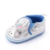 Primeros caminantes Estilo animal de dibujos animados Niños pequeños Zapatos de bebé Mocasines de cuero de PU Fondo suave antideslizante