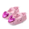 First Walkers Baby Girls Shoes Soft Sole Flat met decoratief hart en pailletten schattig voor 0-1 jaar