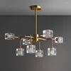 Ljuskronor Square Crystal Chandelier Material Artistic Branches Luxury Gold Light Fixtures For Living Room Kitchen Lighting