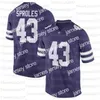 Vêtements de football universitaire américain personnalisés Kansas State Wildcats # 0 Briley Moore # 13 Chabastin Taylor # 22 Deuce Vaughn # 87 Nick Lenners maillots