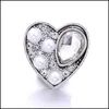 Zapięcia Haki Noosa 18Mm Imbir Snap Biżuteria Waterdrop Rhinestone Love Heart Perły Koraliki Naszyjnik Diy Bransoletka Akcesoria Nowy Findin Dhos4