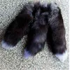 Keychains FATPIG Women's Bag Charm fox tail keychain Long Fox Fur fairy Handbag Trinket Pendant Accessories Furry Bags G221026