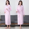 Men's Sleepwear Robes For Women Men Dressing Gown Women's Solid Color Full Sleeve Terry Cotton Sleep Lounge Sexy Bath Robe