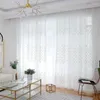 Rideau Xtmyi White Ripple Broidered Gauze Tulle rideaux de salon Chambre de salon moderne Drapes de traitement fini sur mesure