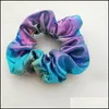 H￥rgummiband Korea laser h￥r scrunchie elastiska h￥rband fasta f￤rg kvinnor flickor huvudbonhontail h￥llare tillbeh￶r sl￤pp del dhy02