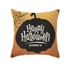 Estuche de almohada cubierta de halloween demonio bate de calabaza creativa decorativa de almohada impresión