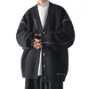 Pulls pour hommes Hommes élégants Manteau d'automne Tricot Anti-boulochage Boutons de col en V Pull d'extérieur pour l'école