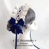 パーティー用品リボンボウヘアバンドヘアピンズガールズロリータレースフリルヘッドバンドスイートスター刺繍アニメメイドコスプレヘッドドレス