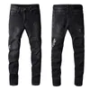 Mode jeans designer jeans ljus bl￥ svart jean casual slim kn￤ h￥l hiphop rippad byx bokstav tryckt blixtl￥s l￥nga byxor 15 stilar