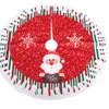 Christmas Decorations Tree Skirt Large Mat With Santa Snowman Elk Pattern For Home Decoration Festical Party Supplies