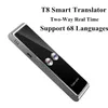 Dictionaries Translators T8 Portable Mini Wireless Smart 68 Multi-Talages Two-Way Real Time for Learn Travel Business Meeting 221025