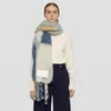 Шарфы простые европейские и американские модные утолщенные искусственные кашемировые шали мохер теплый шарф осенней зимой