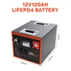 Paquete de batería LiFePO4 12V120Ah 4S para carrito de Golf, sistema fotovoltaico de almacenamiento de energía Solar para el hogar, Robot RV, carretilla elevadora, máquina de barco