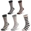 5 Pairs Breathable Cotton Dress Colorful Fashion Funny Grid Stripe Casual Business Men Socks SizeEU41-48