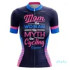 Racing Jackets Wielertrui Ademende Zomer Team Triathlon Tops Shirt Bike Jersey Kort ￤rmar Summer Cycling Women Full Zipper Ciclismo