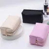 Cosmetic Bags Girls Organizer PU Leather Bag Vintage Soft Toiletry Package Women Travel Makeup Lipstick Pouch Beauty Case