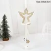 Décorations de noël 2023 ornements d'arbre ange étoile pendentif suspendu en bois pour la maison 2022 noël Navidad année Noel