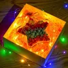 Strings LED Koperdraad String Lights Garland Cake Gift Box Luminous Wedding Christmas Party Decoratie CR2032 Batterij Powereded