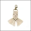 Porte-clés Lanyards Rame Fringe Keychain - Boho Bridal Wedding Shower Decor Gifts Under 5 Rames Tassel Key Chain Drop Delivery 2021 Dhfbw