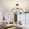 Chandeliers Round Gold Black Crystal Led Modern Chandelier Lighting For Living Room Lights Bedroom Bedside Light Luxury Pendant Lamps