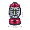 Portable Lanterns 18650 LED Camping Lantern Waterproof USB Rechargeable Outdoor Emergency Light