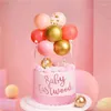 Fournitures de fête 1 set 5 pouces confettis ballon gâteau Topper fête d'anniversaire décor Toppers bébé douche enfants mariage Cupcake décoration outils