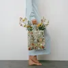 Boodschappentassen handgemaakte borduurwerk kanten tas mesh schouder bloemen tule dames luxe handtas vrouwelijke reis zomerstrand