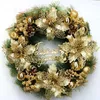 Decorative Flowers Christmas Wreath Candy Cane Upside Down Hanging Ornaments Decorations Red For Front Door Drop