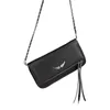 Zadig Voltaire Bag Designer Bag ZV Brand Women Bag läderdesigner axelväskor kedja crossbody lady purse n6s6 zhouzhoubao123