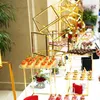 Fournitures de fête décoration de mariage gâteau doux support fleur Dessert support Table support Buffet Banquet métal Topper joyeux anniversaire