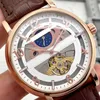 Top Brand Luxury Men Watches Moon Phase Business Mens Designer Watch V￩rine STRAP CUIR M￉CANIQUE AUTOMATIQU