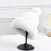 Beanie/Skull Caps Winter Princess Cap with Ball for Women Ski Hat Outdoor Warm Ear Protection Knitted Beanies Soft Faux Fur Female Pom Caps T221020