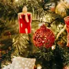 Parti Dekorasyon Mum Noel Ağacı Kolye 5 PCS Kapalı Açık Bahçe Bahçesi Malzemeleri için Yaratıcı Asma El Sanatları Dekoru