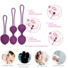 Sex Toy Electric Massagers Toys Masager 5pcs vagina oefening Kegel Balls Kit Ben WA WA 10Speed ​​Vibrator Draadloze afstandsbediening Jumping Eieren Erotisch On4x