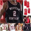 Custom Western Kentucky Hilltoppers Basketball Jersey College College Taveion Hollingsworth Bassey Carson Williams Savage Anderson Duest