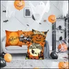 Kuddefodral kudde fall Happy Halloween Pumpkin Peach Skin Kudde Hugen Fall Heminredning lätt din soffa och andra kuddar säng Dr DH5D7