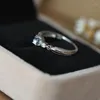 Cluster Rings Original Designer Craft Moonstone Opening Adjustable Ring Exquisite Aristocratic Light Luxury Charm Lady Brand Jewelry