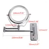 Mirrors 6 Inch 1X / 7X Double Side Bathroom Makeup Mirror Adjustable Wall Mounted Extend